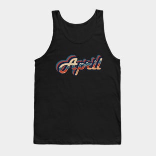 april - vintage retro 70s future b Tank Top